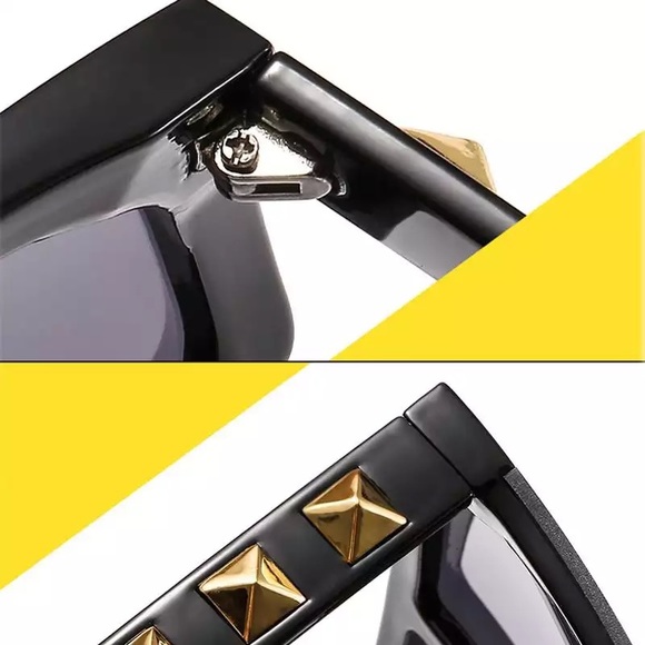 Women Luxury Rivet Oversize Sunglass - Picture 5 of 7